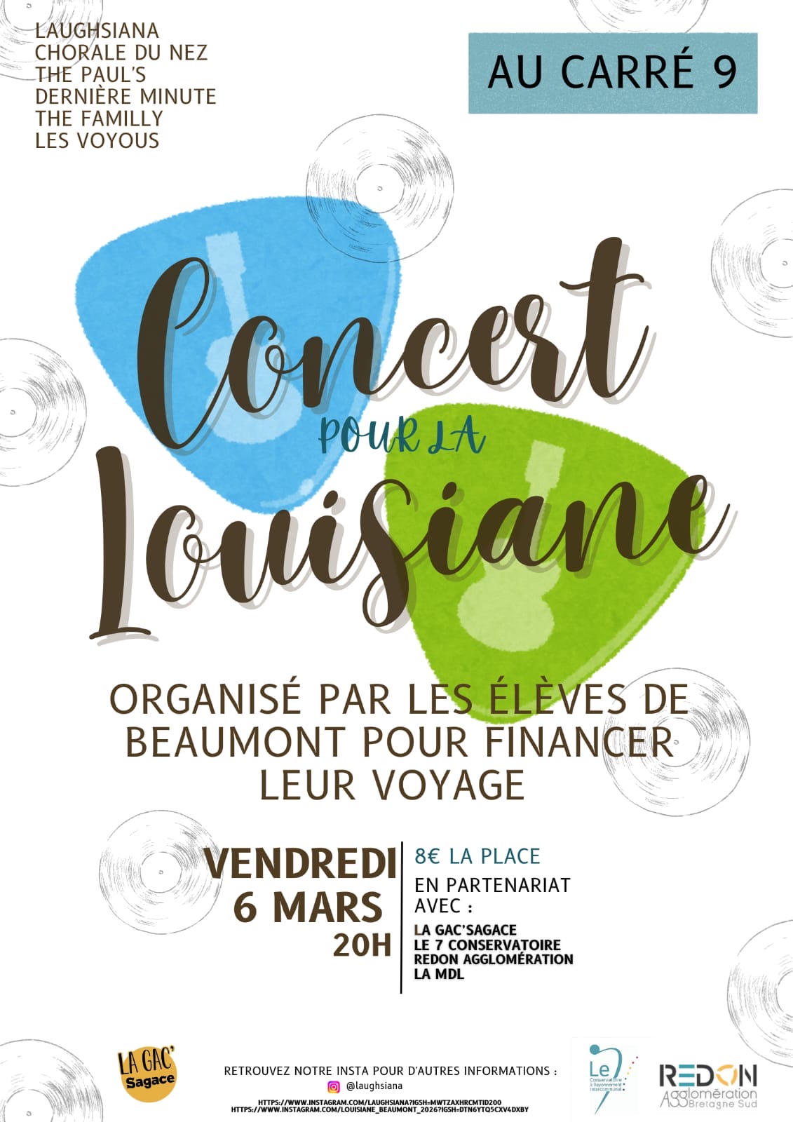 Concert Louisiane pour financer un voyage scolaire