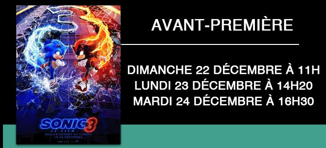 Avant-premières - Sonic 3 le film