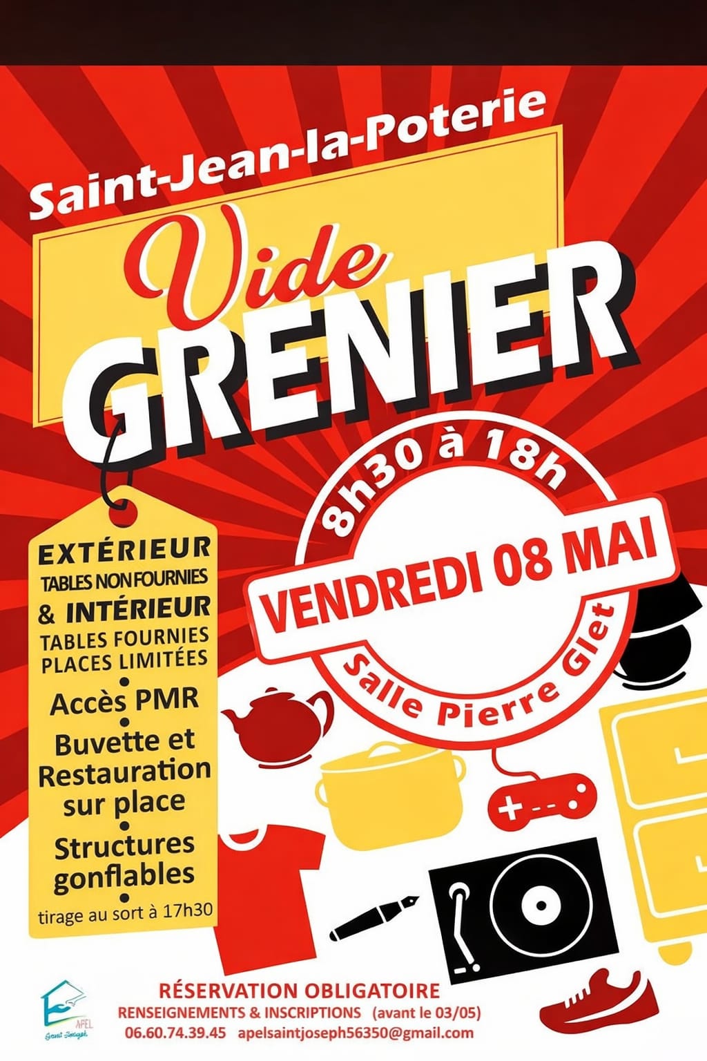 Vide grenier ST Jean la Poterie - APEL ST JOSEPH ST JEAN LA POTERIE