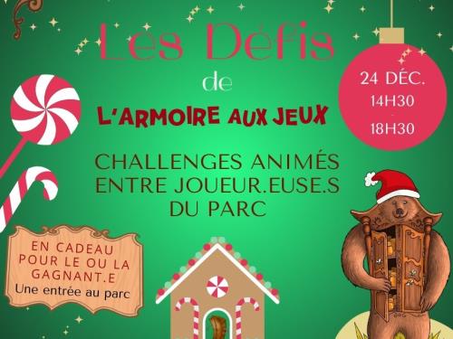 Affiche Les Défis de Noël—L'Armoire aux Jeux Affiche Les Défis de Noël