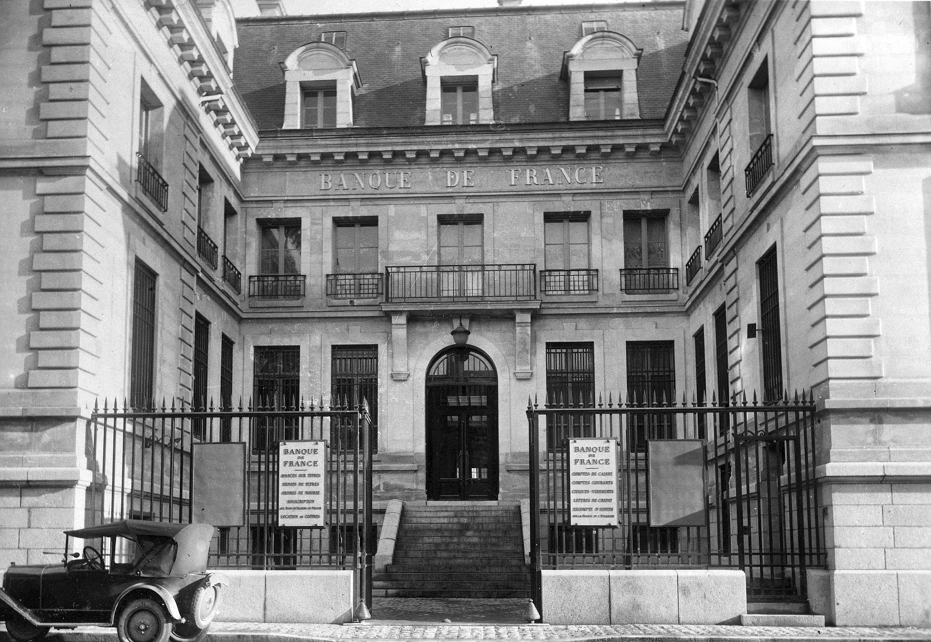 Façade de la Banque de France en 1925