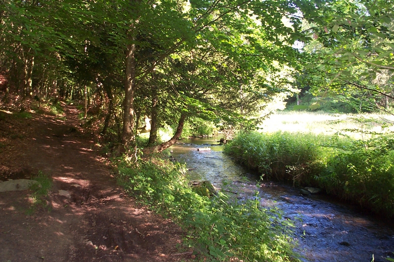 Trail and watercourse along the Nançon