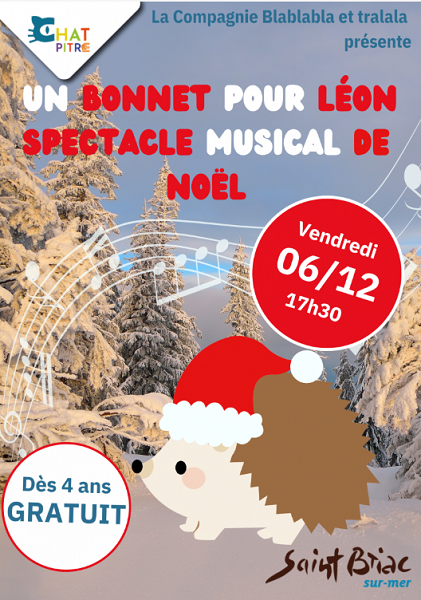 Spectacle de Noël théâtral et musical "Un bonnet pour Léon"