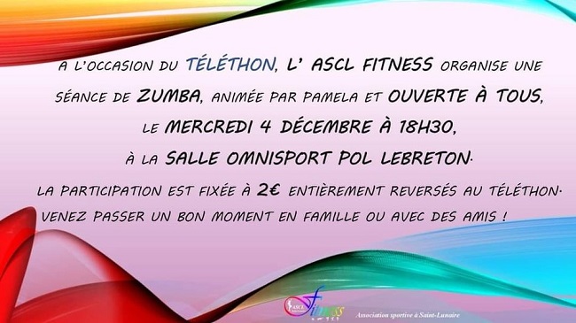 Séance de Zumba au profit du Téléthon avec l