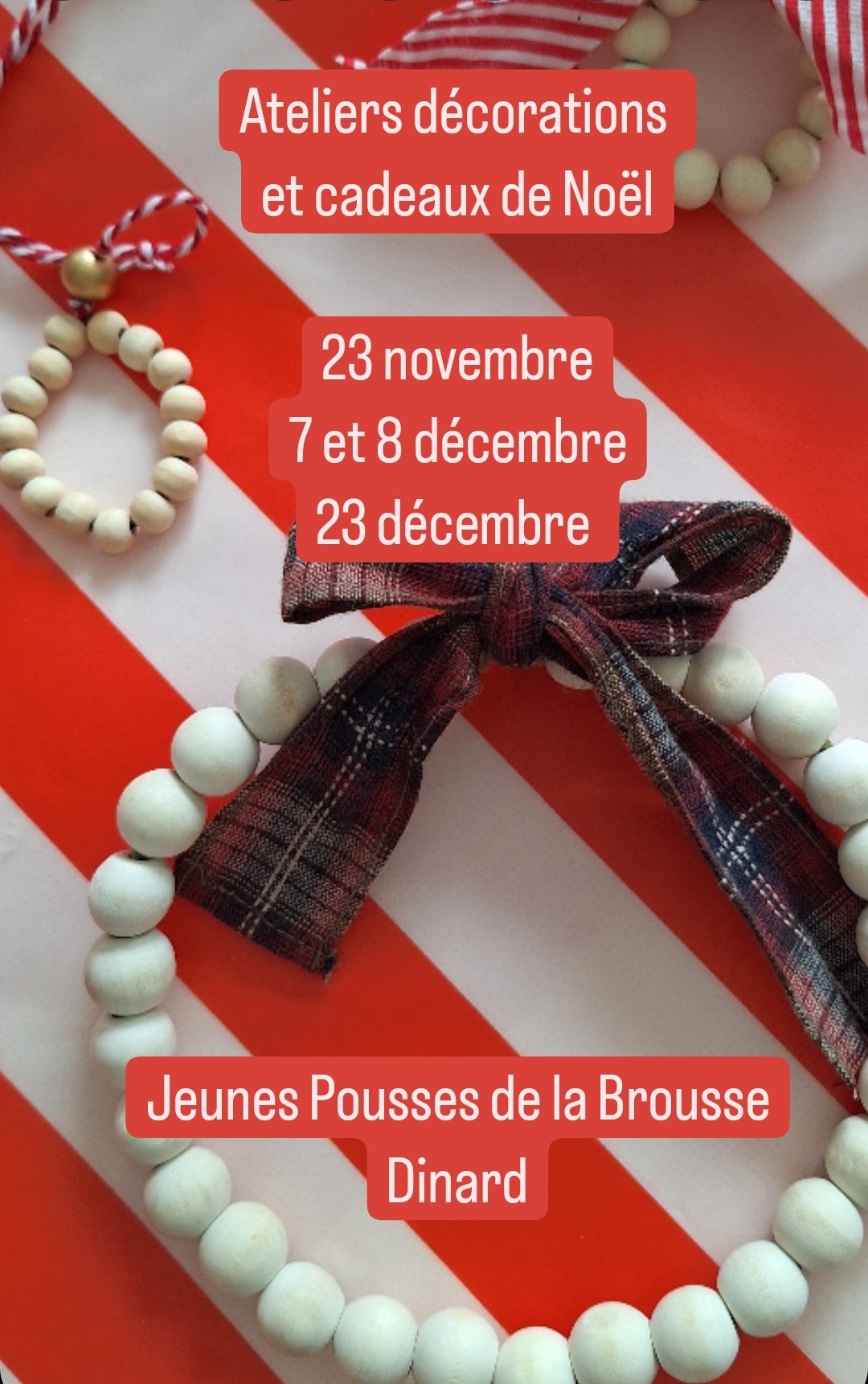 Jeunes Pousses de la Brousse - Atelier décorations et cadeaux Noël