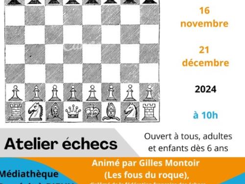 Les samedis des échecs Du 16 nov au 21 déc 2024