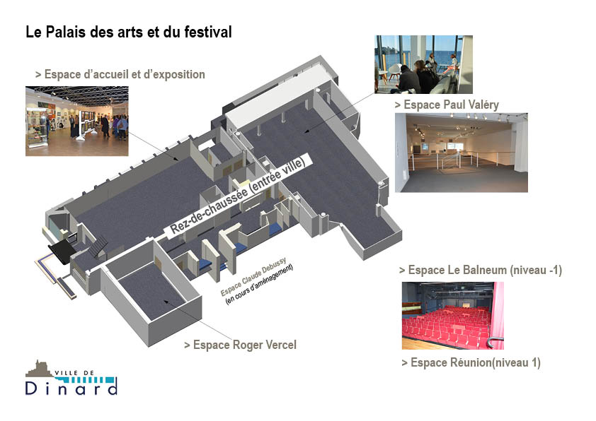 Palais des Arts et des Festivals Dinard - Plan des salles